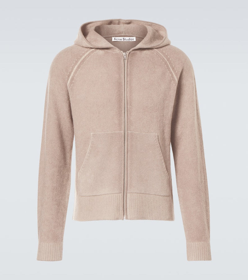 Acne Studios Wool, cotton and cashmere zip-up hoodie