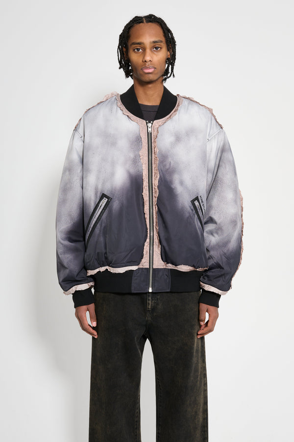 Acne Studios Printed Nylon Bomber Faded Black