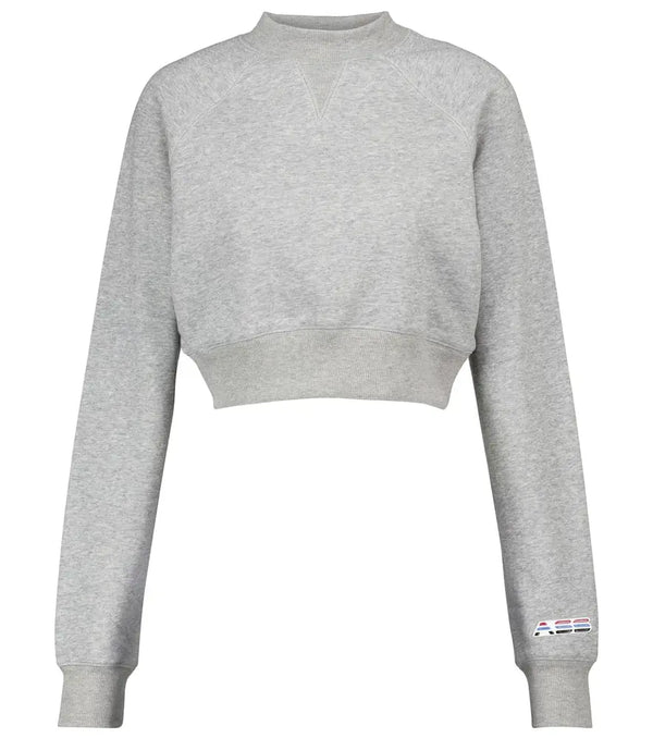 Adam Selman Sport Cropped cotton-blend sweatshirt | LYBSTORE