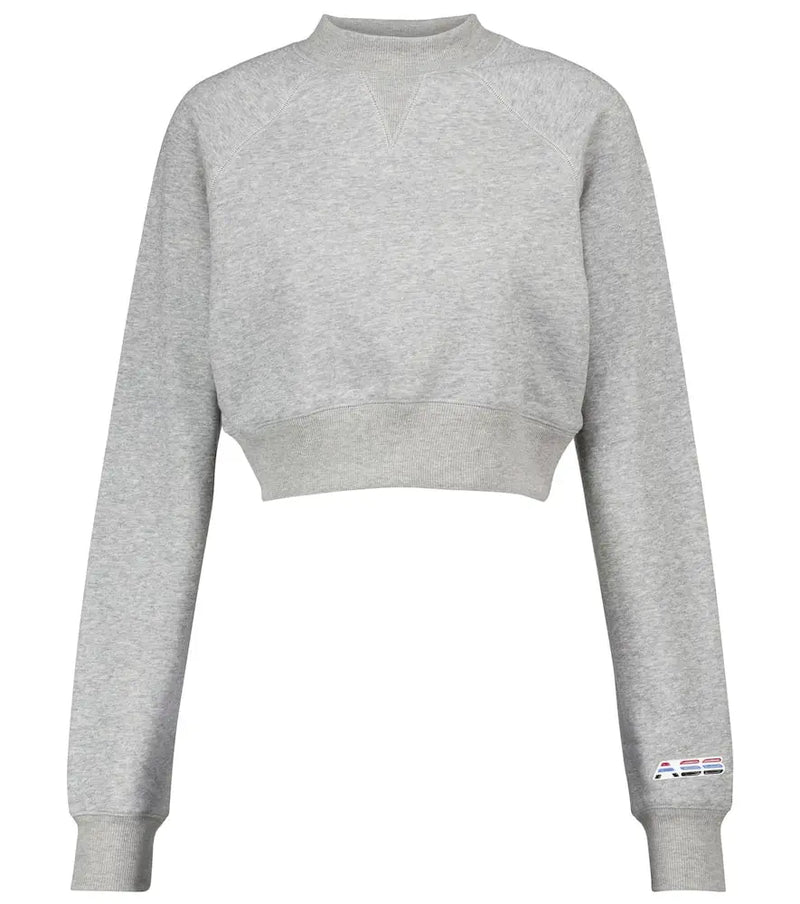 Adam Selman Sport Cropped cotton-blend sweatshirt | LYBSTORE