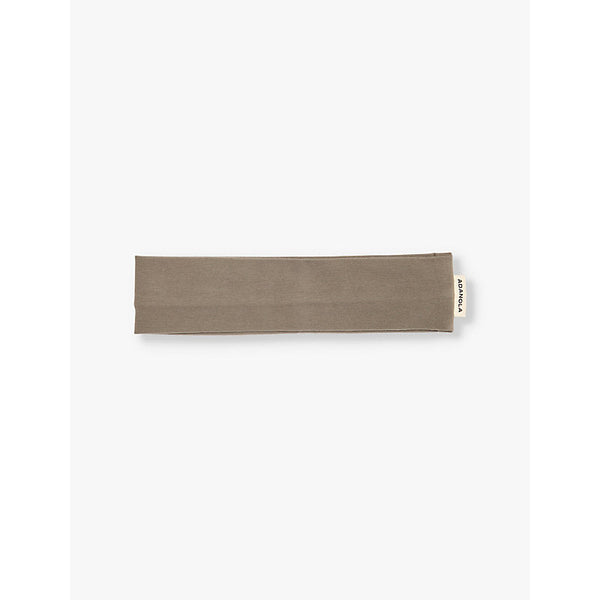 Adanola Logo-tab double-layer stretch-cotton headband | LYBSTORE