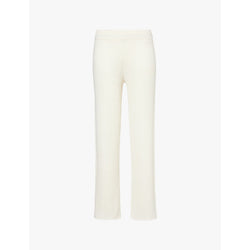 Womens Adanola Relaxed-fit mid-rise cotton-knitted trousers