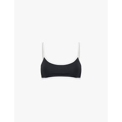 Womens Adanola Scoop-neck contrast-piping bikini top