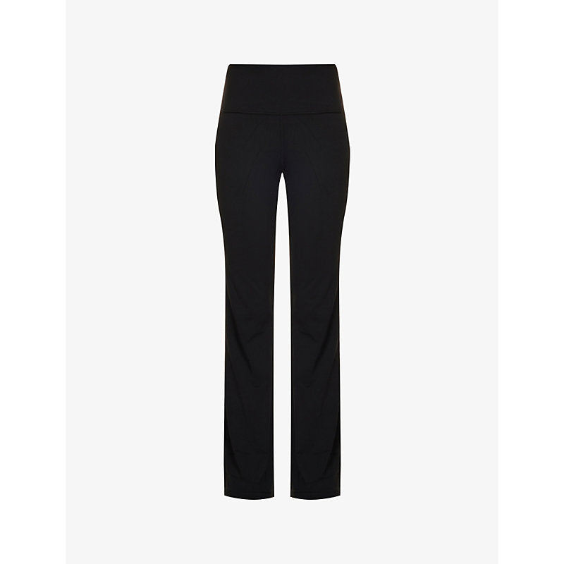 Womens Adanola Yoga flared-leg high-rise stretch-jersey trousers