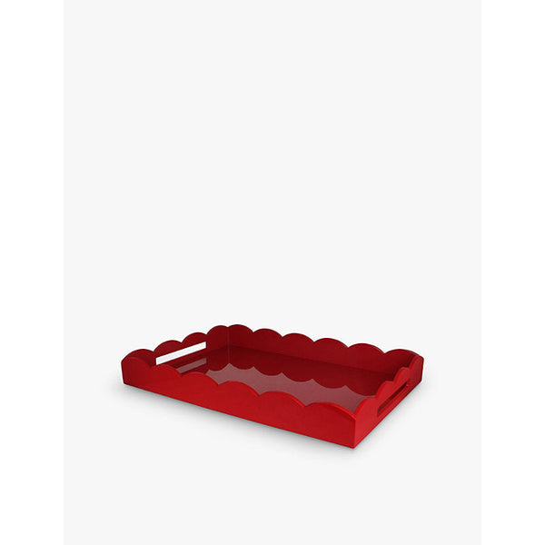 Addison Ross London Scalloped-edge square lacquered tray 44cm x 66cm