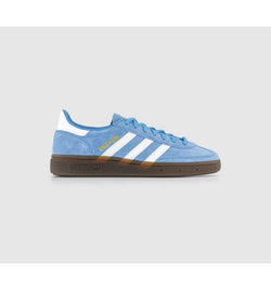 Adidas Boys Handball Spezial Trainers Light Blue White Gum Suede