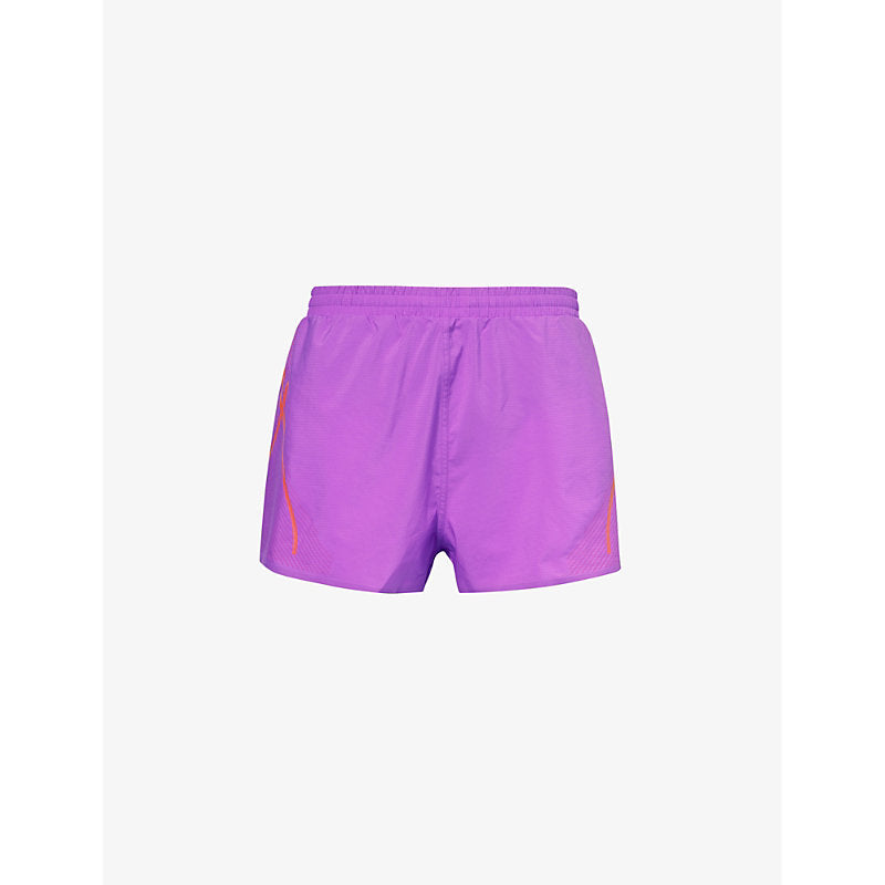 Adidas By Stella Mccartney Running brand-print recycled-polyester shorts