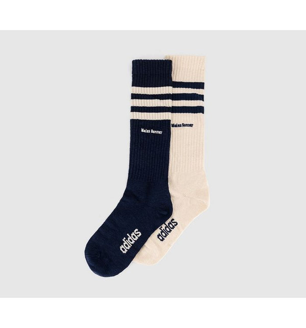 Adidas Consortium Wales Bonner 3-Stripe Socks Wonder White Collegiate Navy