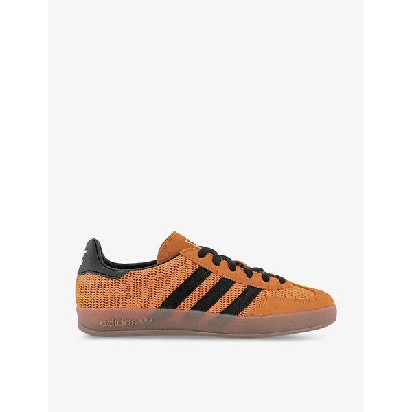 Adidas Gazelle Indoor logo-print cotton-mesh and suede low-top trainers