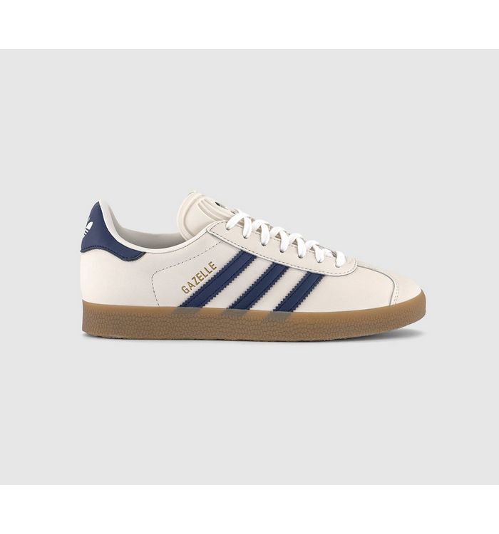 Adidas Gazelle Trainers Cloud White Dark Blue Gum