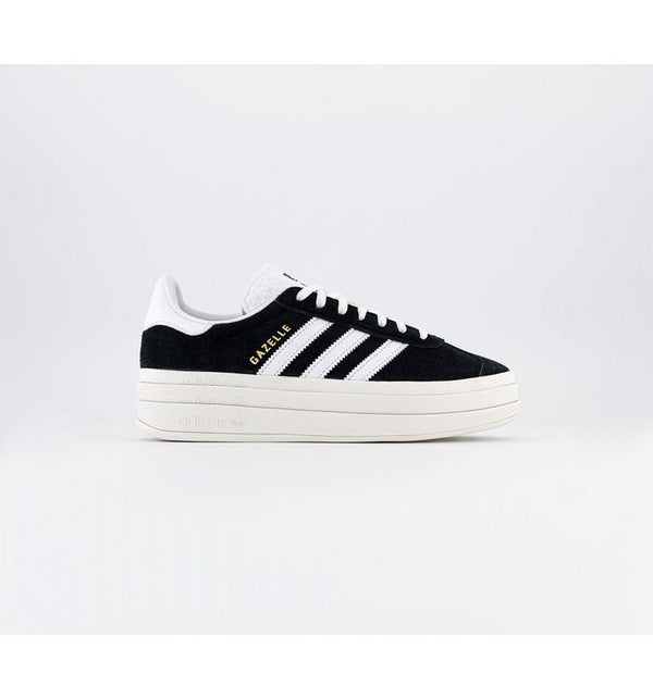 Adidas Girls Gazelle Bold W Trainers Core Black Core White Semi Lucid Blue