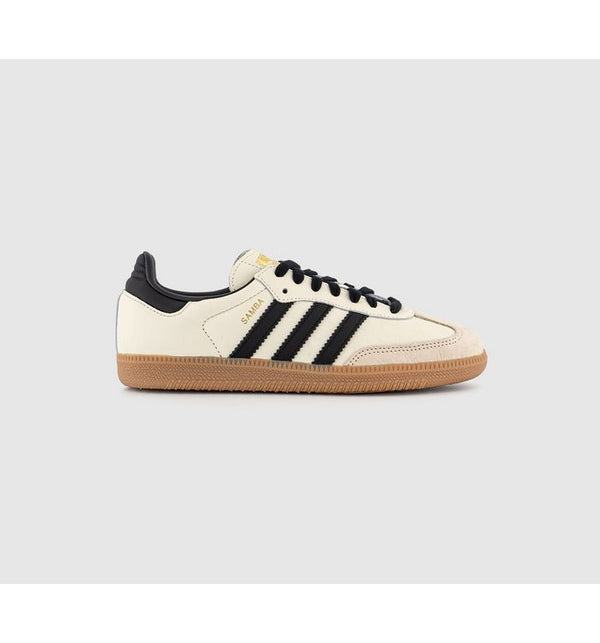 Adidas Samba Og Trainers Cream White Black Sand Strata In Natural