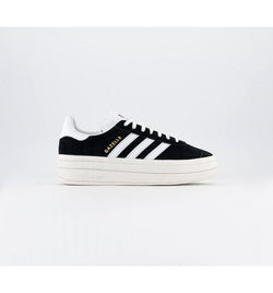 Adidas Womens Gazelle Bold W Trainers Core Black Core White Semi Lucid Blue