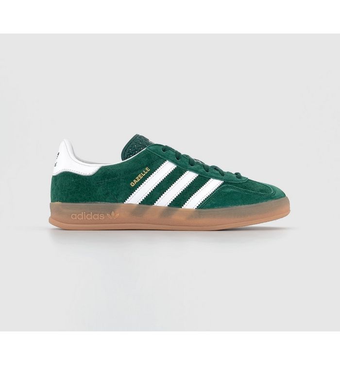 Adidas Womens Gazelle Indoor Trainers Collegiate Green White Gum