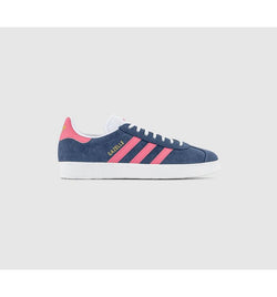 Adidas Womens Gazelle Trainers Preloved Ink Lucid Pink Gold Met