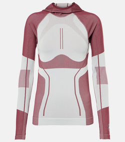 Adidas by Stella McCartney TrueNature colorblocked hooded ski top