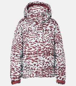 Adidas by Stella McCartney TrueNature leopard-print puffer jacket