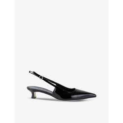 Aeyde Catrina patent-leather slingback courts | LYBSTORE