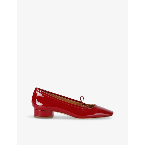 Aeyde Darya 25 bow-fastened patent-leather ballet flats | LYBSTORE