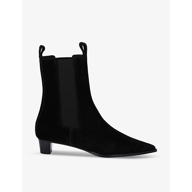 Aeyde Kiki pointed-toe suede Chelsea boots | LYBSTORE