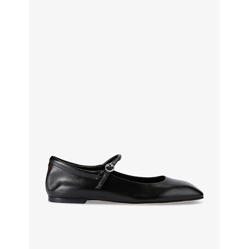 Aeyde Uma square-toe leather pumps | LYBSTORE