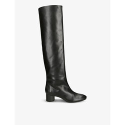 Aeyde Willa heeled leather knee-high boots | LYBSTORE