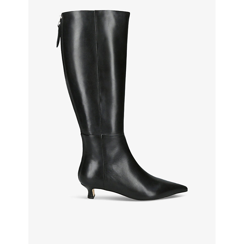 Aeyde Zazie heeled leather knee-high boots | LYBSTORE