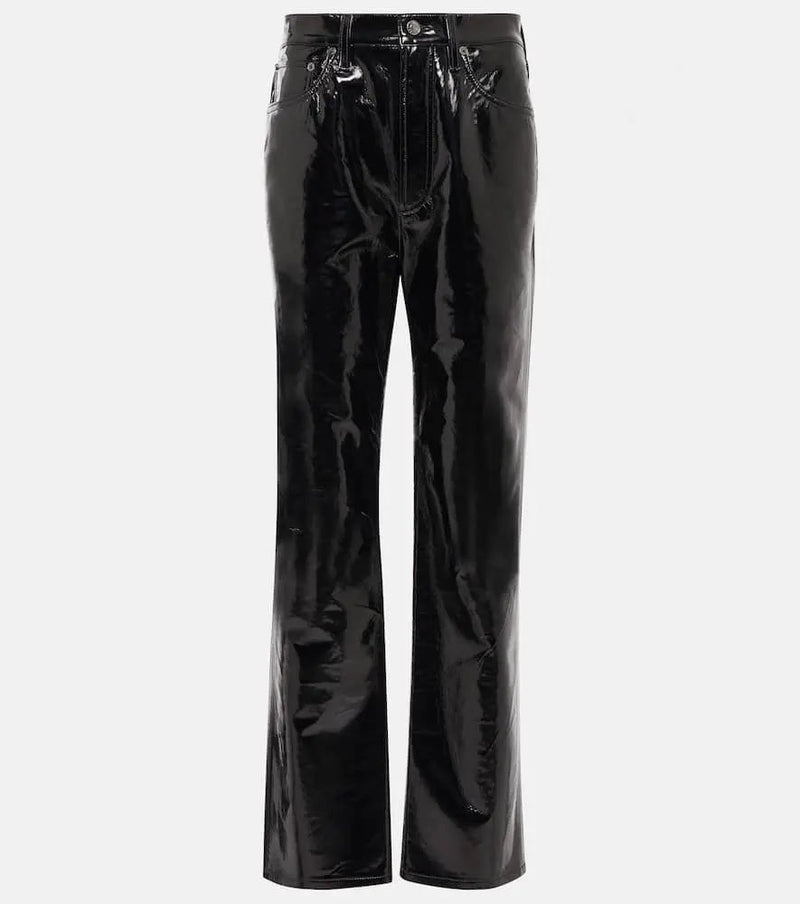 Agolde 90s Pinch Waist leather-blend pants