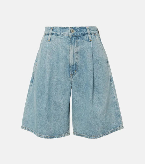 Agolde Ellis mid-rise denim Bermuda shorts | LYBSTORE