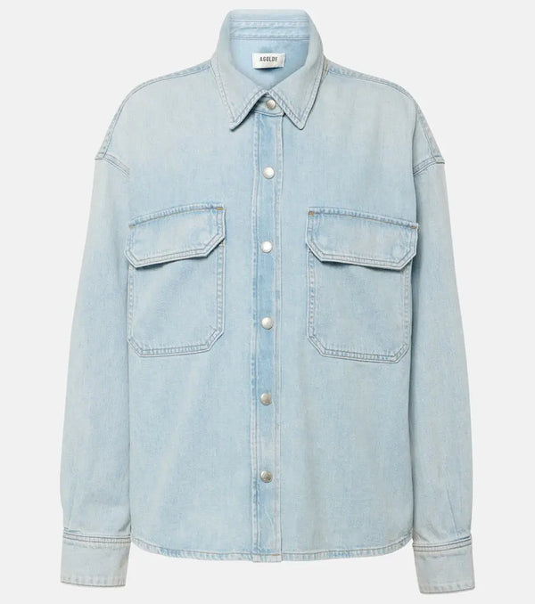 Agolde Gwen Slice denim shirt | LYBSTORE