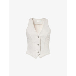 Womens Agolde Heller V-neck denim vest