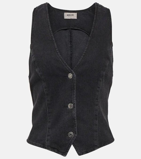 Agolde Heller denim vest | LYBSTORE