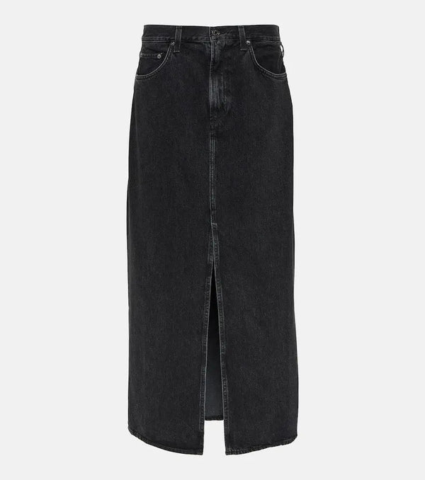 Agolde Leif denim maxi skirt | LYBSTORE