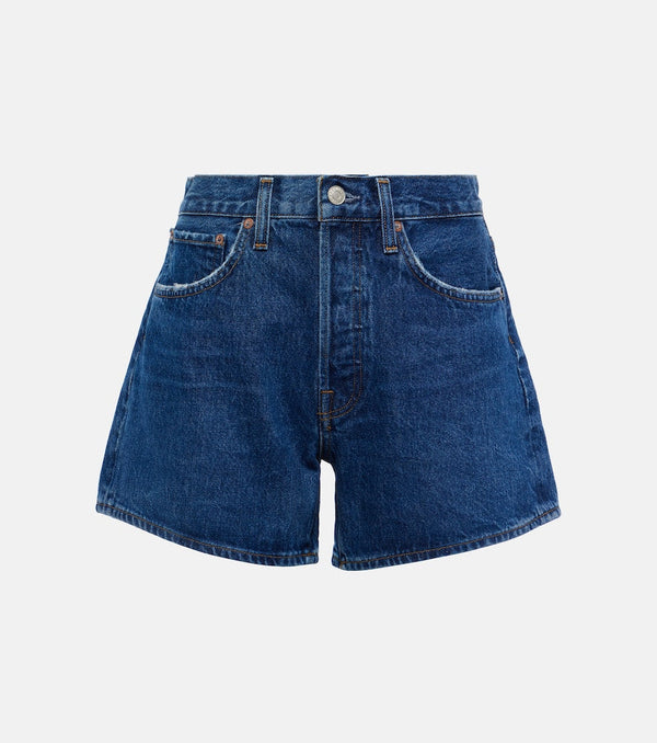 Agolde Parker Long high-rise denim shorts