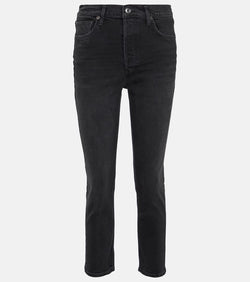 Agolde Riley high-rise cropped slim jeans | LYBSTORE