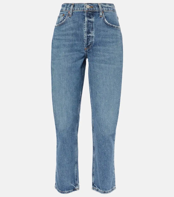 Agolde Riley high-rise cropped straight jeans