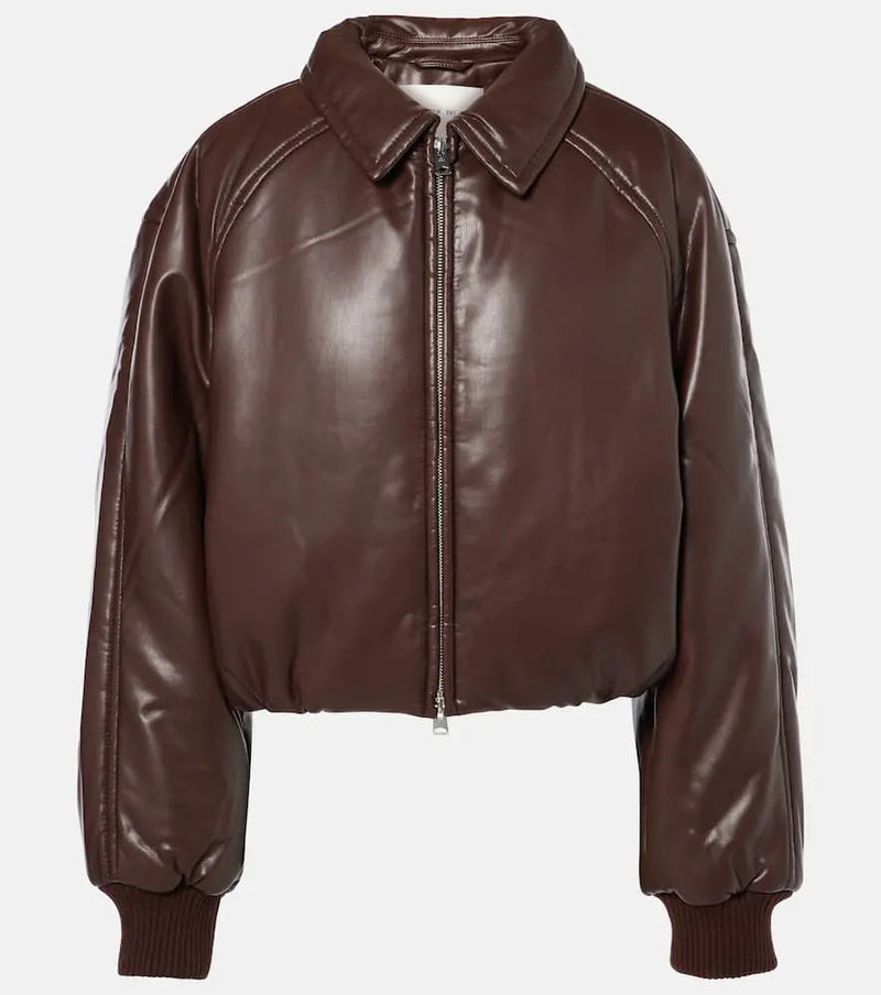 Agolde x Shoreditch Ski Club Tate faux leather bomber jacket