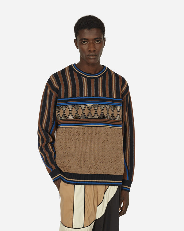 Ahluwalia Kuti Knitted Crewneck Sweater Brown