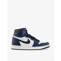 Mens Air Jordan 1 leather high-top trainers