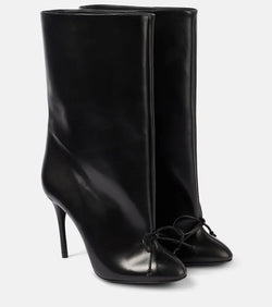 Alaïa 90 bow-detail leather ankle boots