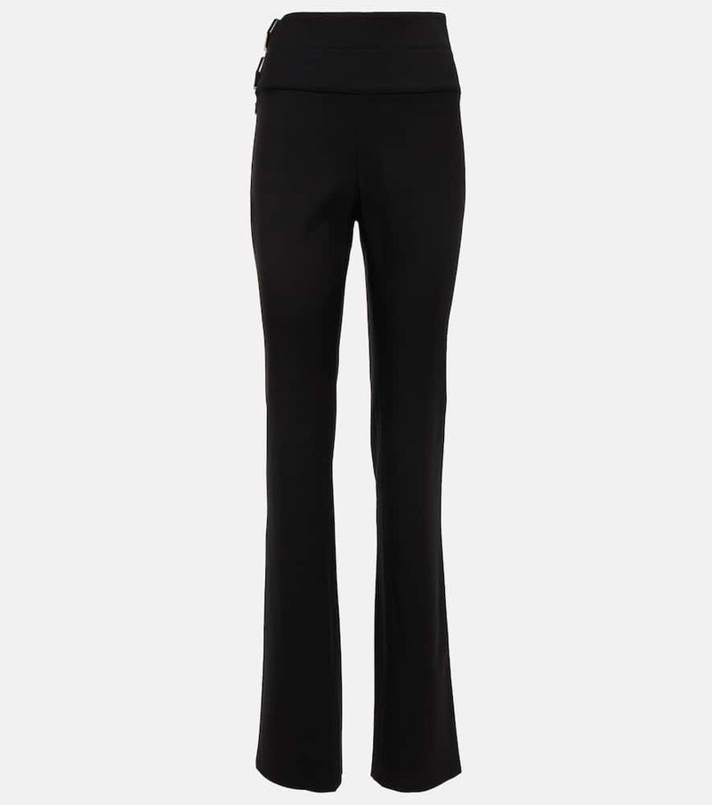 Alaïa Belted straight wool pants