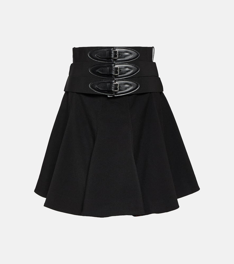 Alaïa Belted wool miniskirt