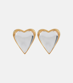 Alaïa Bombe Heart embellished earrings