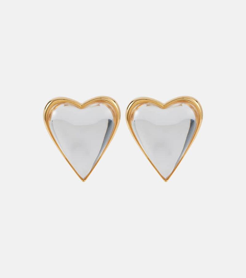 Alaïa Bombe Heart embellished earrings