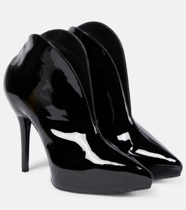 Alaïa Booties Slick patent leather ankle boots