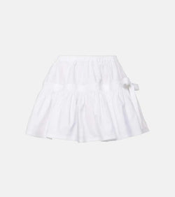 Alaïa Bow-detail ruffled miniskirt | LYBSTORE