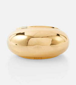 Alaïa Bumper leather-trimmed cuff bracelet