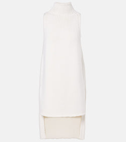 Alaïa Caped wool turtleneck top