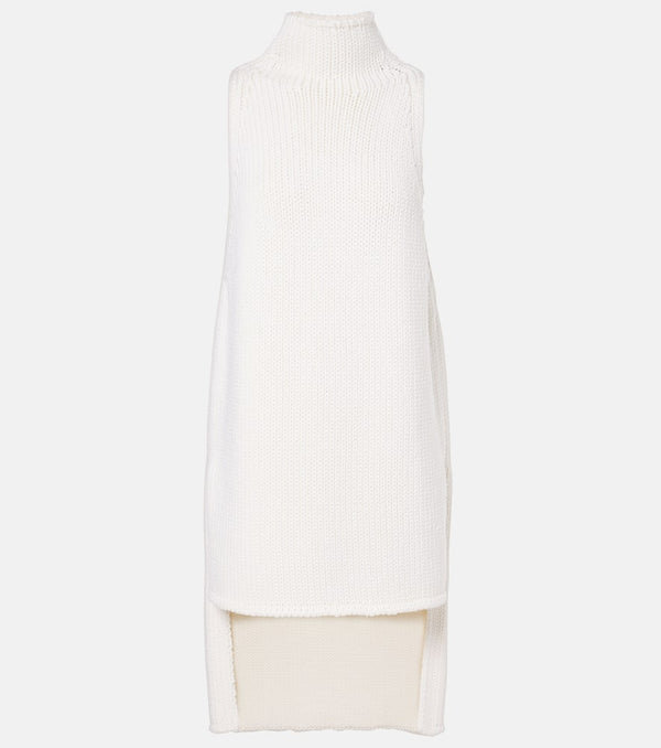 Alaïa Caped wool turtleneck top