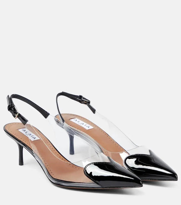 Alaïa Caur leather-trimmed PVC pumps | LYBSTORE